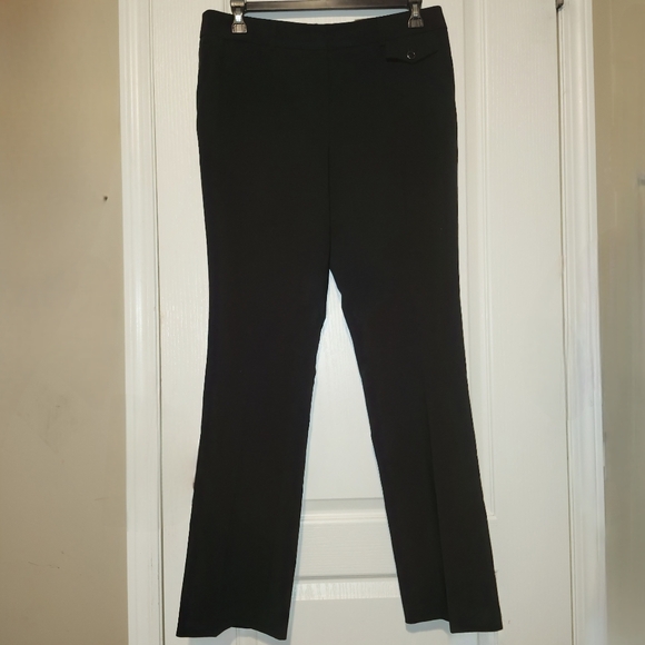 Le Chateau modern fit black dress pants with slight flare sz 12 NWT - Picture 1 of 15